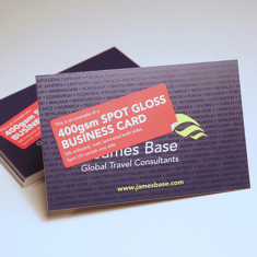 Business Card 400gsm Matt Laminated both sides + Spot UV